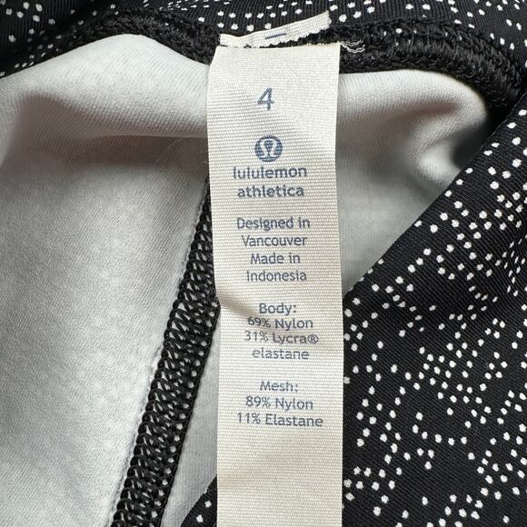 Lululemon Leggings Womens 4 Black Soundwave Train Times Crop Mesh Sporty Gym - Picture 6 of 13